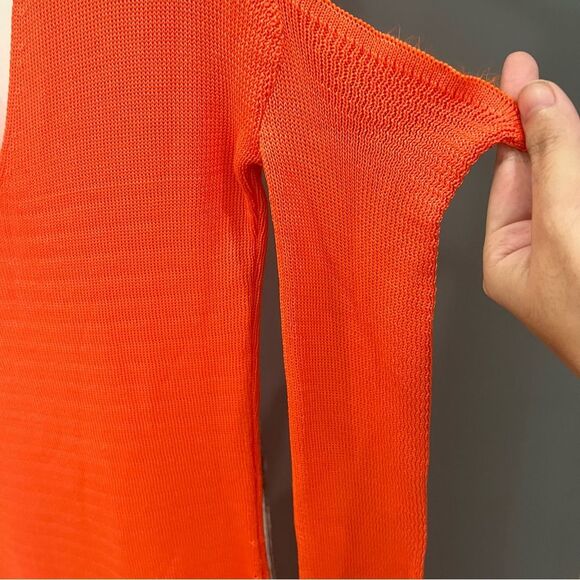 Baobab Maxi Dress Orange Knit Eloisa Long Sleeve size XS - Picture 6 of 12